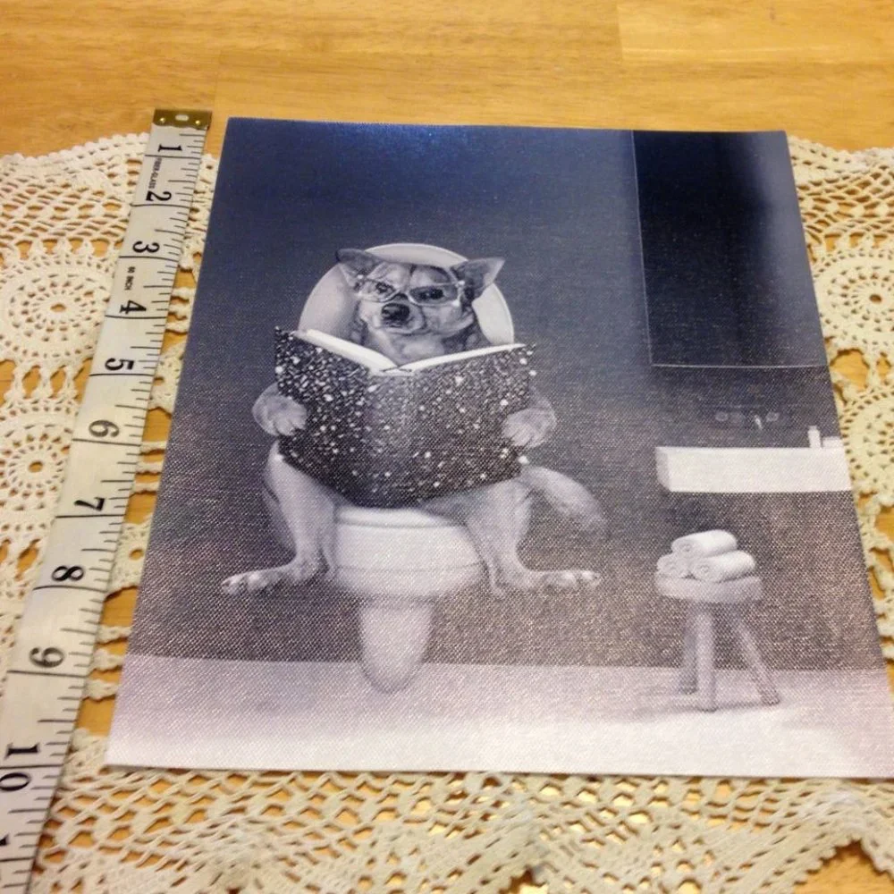 Funny pet prints on synthetic canvas feel fabric, Dogs and Cats
